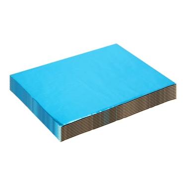 Imagem de X AUTOHAUX 10 peças 197 mil 5 mm 0,46 pés quadrados Tapete de amortecimento de som de carro folha de alumínio grade material de proteção térmica para capô e capa de motor de barco 50 x 30 cm azul
