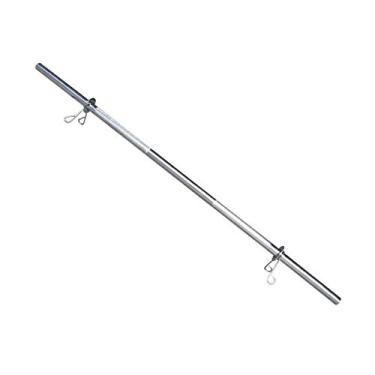 Imagem de Barra Reta 2,20m Cromada Maciça Recartilhada com Presilhas