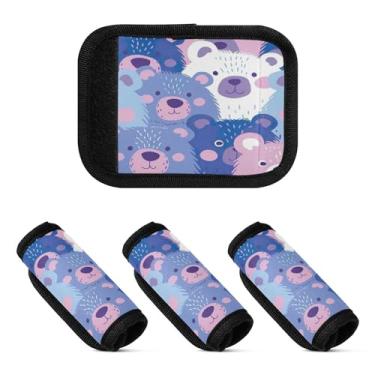 Imagem de Qilmy Pacote com 4 identificadores de bagagem para carrinho de bebê, mala de viagem, acessórios de viagem para carrinho de bebê, mala de viagem, avião, acessórios de viagem981