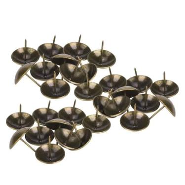 Imagem de Estofamento de unhas espessamento cabeça redonda bronze ciano chapeamento de ferro acessórios para móveis conjunto de 30 peças para sofá cesta artesanato caixa de joias armário de (30 * 30mm