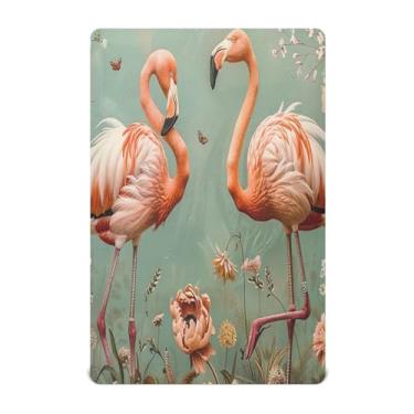 Imagem de xigua Lençol de berço de flamingos com pintura a óleo para meninas e meninos, lençol macio e respirável adequado para berço padrão e cama infantil 71 x 132 cm
