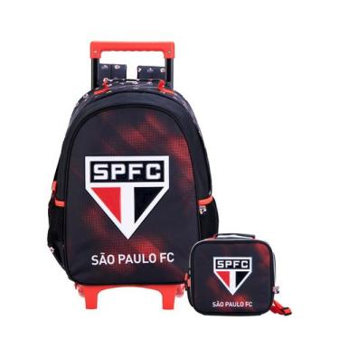Imagem de Kit São Paulo Time Mochila Roda + Lancheira Térmica Original - Xeryus