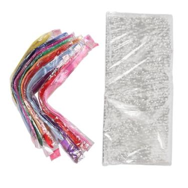 Imagem de Eujgoov Sacos Transparentes Com Fita de Padrão de Coração Branco, 100 Unidades de Sacos de Doces de Plástico OPP para Suprimentos de Lembrancinhas de Festas de Fim de Ano de Casamento, Uso Multiuso para Embalagens de Bonecas de Biscoitos de Lanches