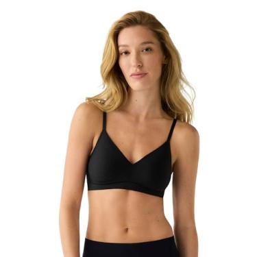 Imagem de True & Co Sutiã feminino True & Co de renda triângulo sem aro, Preto, GG