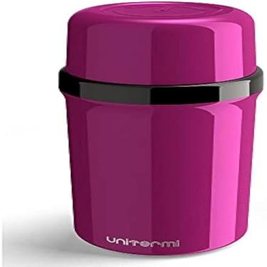 Imagem de Garrafa termica pequena, portatil, conserva, bebidas, quentes, frias, rosa, delicada