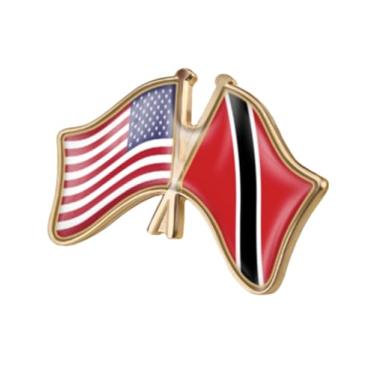 Imagem de QTAOEIONG Bandeiras dos Estados Unidos, EUA, América, EUA e muitos outros países, broche de liga de amizade com cruz, 1.3x0.9inch/32x23mm, Metal, Sem Pedra Preciosa