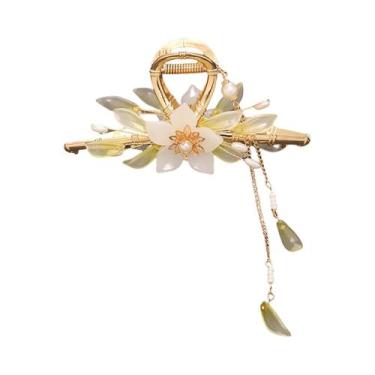 Imagem de Grampo De Cabelo Vintage Em Metal Com Borboleta E Flor De Peônia Para 