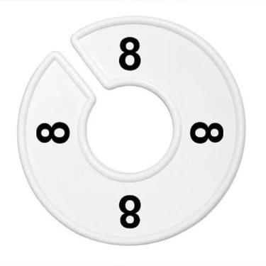 Imagem de Separador de Cabide, Branco , Impressão Numérica Num.:8 - Central