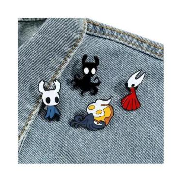 Imagem de Conjunto De Pins De Esmalte Hollow Knight, Distintivos De Metal Para B