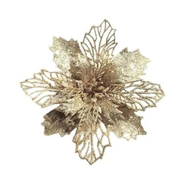 Imagem de Flores Artificiais Com Glitter E Ramos De Frutas Para Decorações De Ár