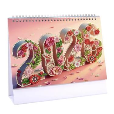 Imagem de BAYUNOE Calendário de mesa em pé 2026, faça você mesmo, pintura de arte de diamante, calendário de mesa mensal com agendas de lista de tarefas para escritório em casa - 2026 Goblin