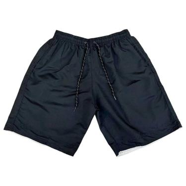 Imagem de Bermuda Tactel 3 Bolsos Barra Postiça Masculina - Preto-Masculino