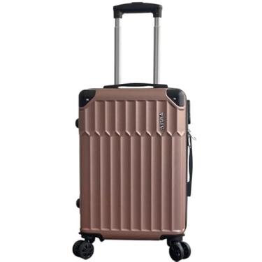 Imagem de Mala de Bordo ABS 10kg 17” a 21” Polegadas Mala de Viagem com Rodinhas 360° Cadeado Código (Rose/19”(10KG))