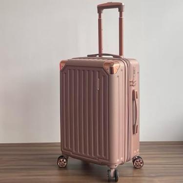 Imagem de Mala de Bordo ABS 10kg 17” a 21” Polegadas Mala de Viagem com Rodinhas 360° Cadeado Código (Rose-20”(10KG) Modelo-DDD333)