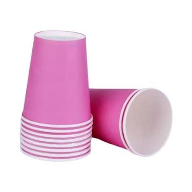 Imagem de Copos De Papel Descartáveis Multicoloridos 9oz Pacote Com 20 Para Deco