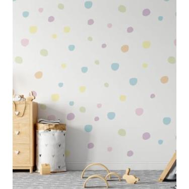 Imagem de Kit 200 Adesivos de Parede Infantil Bolinhas Coloridas Safari Decoração Quarto Bebê Menino Menina (COLORIDO)