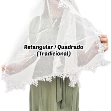 Imagem de Véu Ccb Congregação Cristã Renda Floral Média Adulto (Nilsen) - Centra