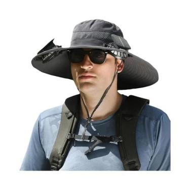 Imagem de Chapéu De Sol Masculino Anti-UV Com Ventilador De Resfriamento E Carre