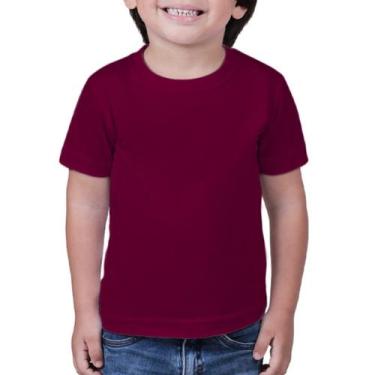 Imagem de Camiseta Infantil Unissex Lisa Manga Curta Tecido 100% Algodão Premium