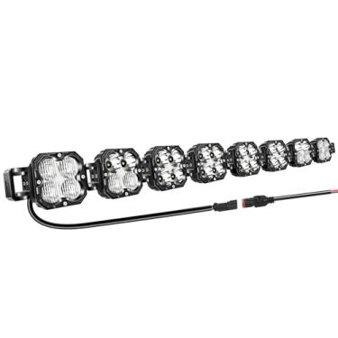 Imagem de Willpower Barra de luz LED de 122 polegadas, 24000 lm, feixe de luz de neblina com fiação DT, luzes de trabalho off-road para carro de 12 V/24 V, SUV, ATV, UTV, caminhão, barco