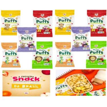 Imagem de Biscoito Mini Puffs Snack Sortidos C/ 10x15gr Nhami Mami