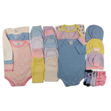 Imagem de Kit C/23 Peças Body + Mijão Roupas Bebê Maternidade Enxoval - Taya Bab