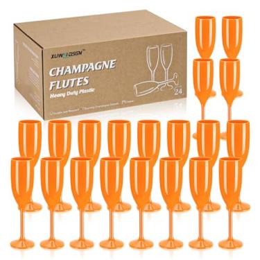 Imagem de Taças acrílicas de champanhe para torrar, taças inquebráveis de barra de mimosa, copos de vinho, taças de champanhe vintage, taças de champanhe com haste 153 g para chá de panela de aniversário de