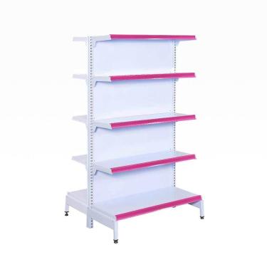 Imagem de Gôndola Prateleira 5 Níveis 40x30 New Plus 1,70 Central Inicial pe Rosa - sa Gôndolas