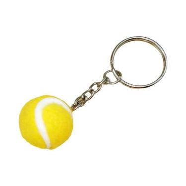 Imagem de Chaveiro De Metal Em Forma De Bola De Tênis Prata Com 6 Cores, Pingent