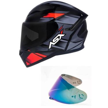 Imagem de Capacete ASX City Start Cinza + Viseira Camaleão Masculino-Masculino