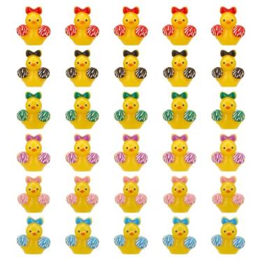 Imagem de 60un Miniaturas Patinhos Líderes Torcida Resina, Miniaturas Patinhas Líderes Torcida com Laços Pequenas Estatuetas Inspiradoras Presentear Equipes Lembrancinhas Sacolinhas Brindes Decoração