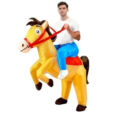 Imagem de Luxtacular Fantasia inflável de cavalo para adultos, fantasia de cavalo, fantasia extravagante para adultos, Halloween, Natal