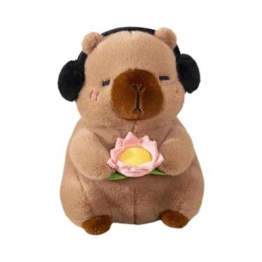Imagem de Brinquedo De Pelúcia Capivara De Rosto Branco, Animal De Estimação Mac