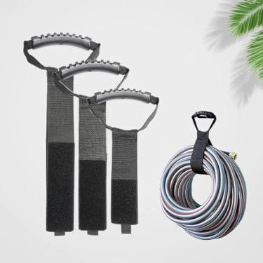 Imagem de Organize Cords Hoses Cables com Easy to Carry Wrap It Storage Straps Heavy Duty Hook and Loop Cord Carrying Strap alça Multifuncional Reutilizável para Mangueiras de Jardim e Piscina Uso Interno