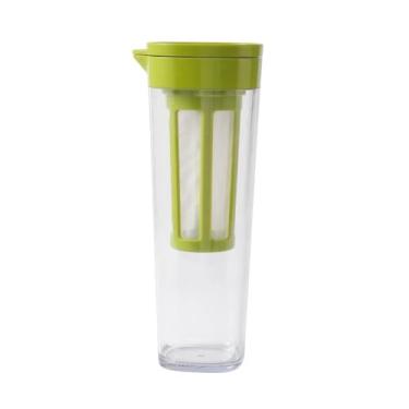 Imagem de x3anggyt5 Jarra de água de plástico de 1100 ml, jarro de água, jarro de água, pote de café gelado para porta de geladeira, garrafa de chá gelada de limonada gelada (verde)