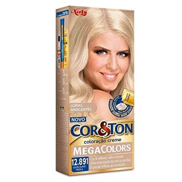 Imagem de Kit Tintura Mega Colors Cor & Ton 12.891 Louro Super Perola 180 G, Niely
