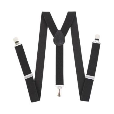 Imagem de Suspensórios Masculinos Reforçados Ajustáveis Com 3 Clipes Fortes, Sup