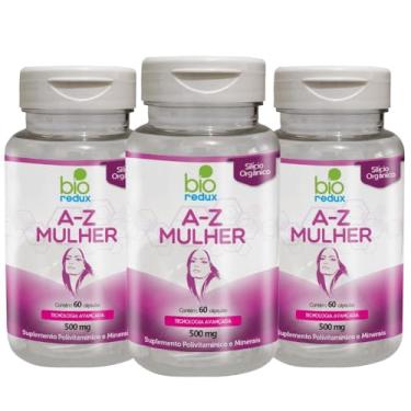 Imagem de Kit 3 A-Z Mulher Bio Redux Suplemento Polivitamínico e Minerais 60 Cápsulas