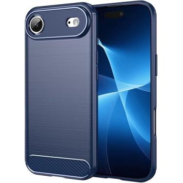 Imagem de Capa Case Fibra de Carbono Anti Impacto para iPhone 17 Air - Capinha Protetora Leve e Durável Danet (Azul)