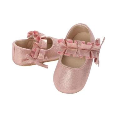 Imagem de Sapatos Casuais De Pelúcia Para Bebês Recém-Nascidos Com Laço, Confort