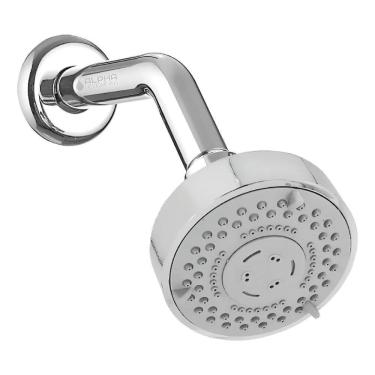 Imagem de Ducha Chuveiro Aquecedor Solar Gás Flat 5 Jatos Articulado A