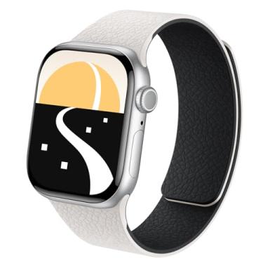 Imagem de Suitisbest Pulseira de silicone magnética compatível com Apple Watch séries 11, 10, 9, 8, 7, 6, 5, 4, 3, 2, 1 e SE Ultra 3 2 1