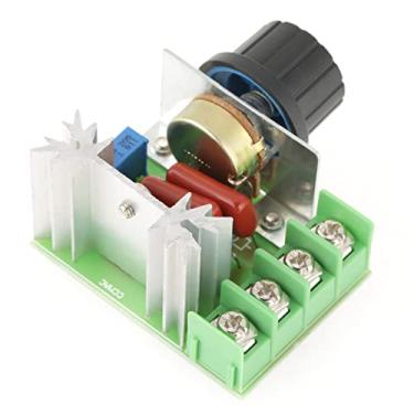 Imagem de Pissente Controlador de Velocidade para Motor CA, Regulador de Tensão 2000W 220V Com Potenciômetro Multi Anel para Controle de Velocidade, Temperatura e Dimmer