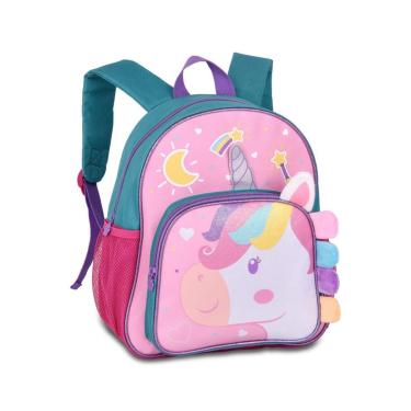 Imagem de Mochila Infantil Unicórnios Bolsa Costas Escolar Meninas-Feminino