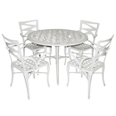 Imagem de Conjunto De Mesa Com 4 Cadeiras Modelo Liz Branco