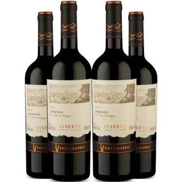 Imagem de Vinho Tinto Ventisquero Reserva Carmenere 750ml Kit 4 Garrafas