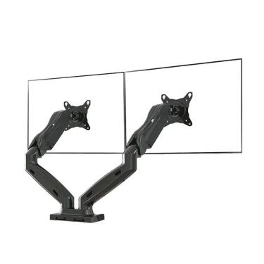 Imagem de Suporte Articulado de Mesa F160N com Pistão a Gás e Ajuste de Altura para 2 Monitores de 17 a 35” ELG