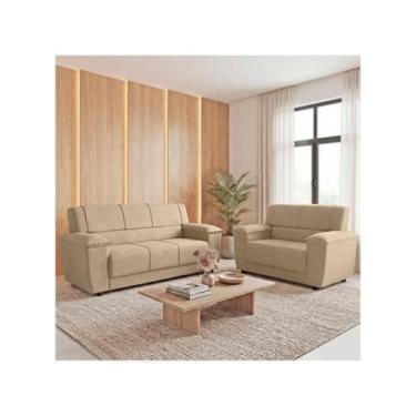 Imagem de Conjunto de Sofás 2 e 3 Lugares Viena Plus SMP, Bege, 2 e 3 lugares