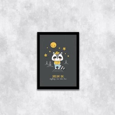 Imagem de Quadro Infantil Bichinho Dream Big 33X24Cm - Moldura Preta