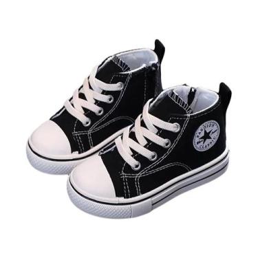 Imagem de Tênis De Lona Cano Médio Para Meninos E Meninas, Sola Macia, Antiderra